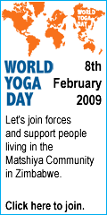World yoga day 2007: read more about the idea and join the first non-profit 24 hour yoga marathon for charity.